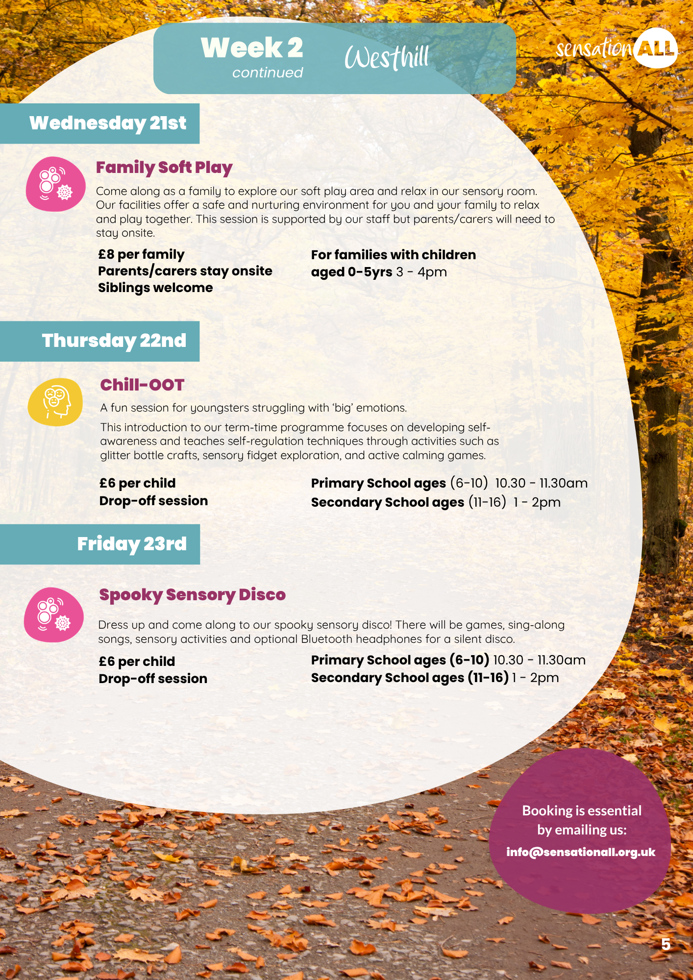 October Holidays - Week 2 (cont)