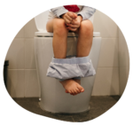 child on toilet