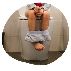 child on toilet
